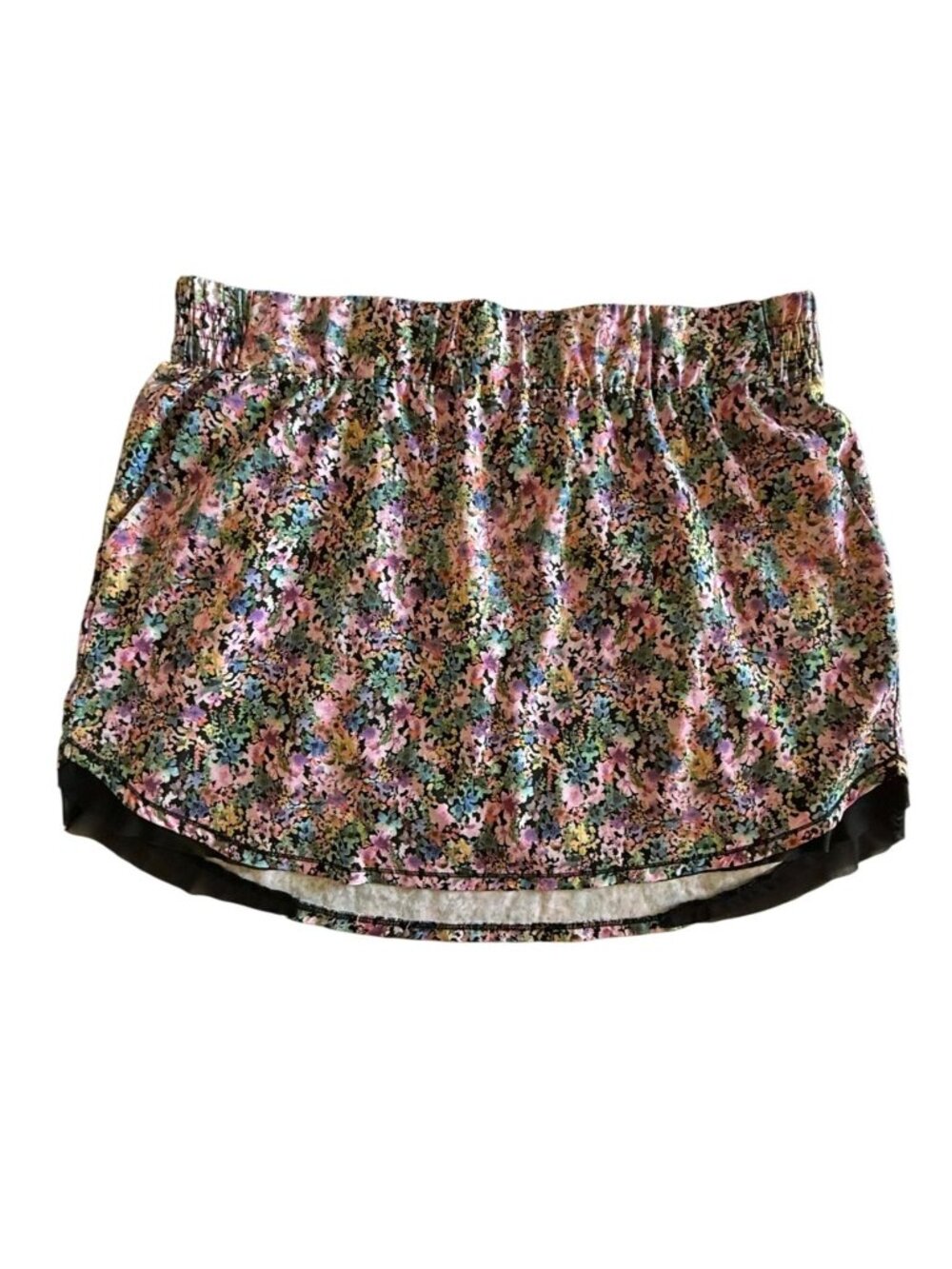 RBX Womens XL Floral Athletic Skort Mesh Tulip Hem Pockets Activewear